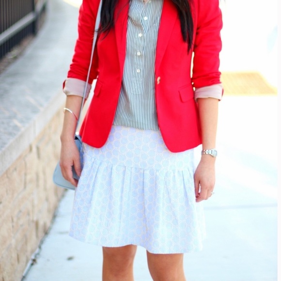 J. Crew Skirts J Crew Seersucker Eyelet Mini Skirt Poshmark